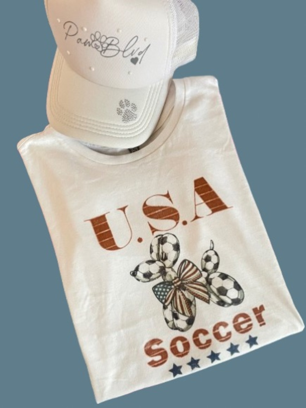 USA Soccer Vintage Graphic Tee - Balloon Dog